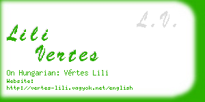 lili vertes business card